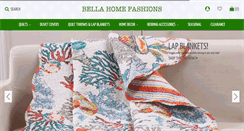 Desktop Screenshot of bellahomefashions.com